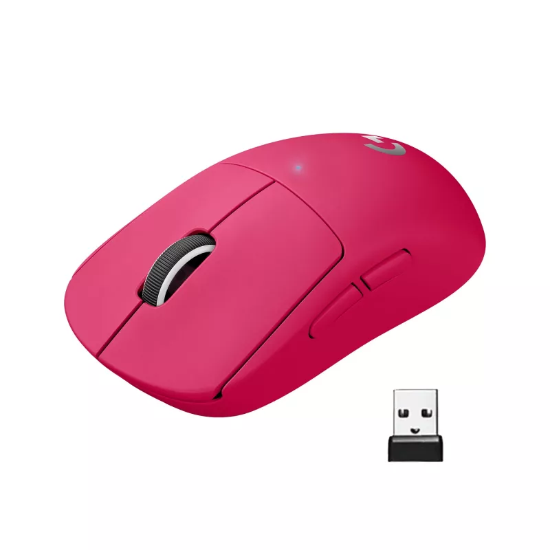 Logitech PRO X SUPERLIGHT Wireless Mouse MAGENTA Mouse (910-005957)