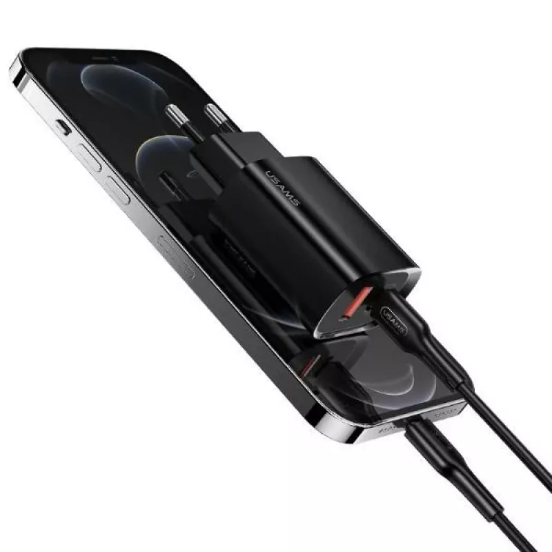 Charger usams T35 20W PD3 USB-C to USB fast charging adapter