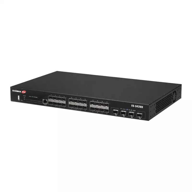 Network Switch EDIMAX FS-5428X — 24 Gigabit SFP ports, 4 × 10GbE SFP+ ports
