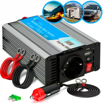 Car voltage converter Extralink OPIM-500W 12V, 500W modified sine, aluminium housing, active cooling