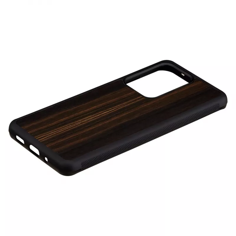 Phone case man and wood Galaxy S20 Ultra ebony black — protective smartphone cover