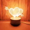 Night Lamp Extralink HOME 3D Optical Illusion 'Pierced Hearts' USB bedside lamp