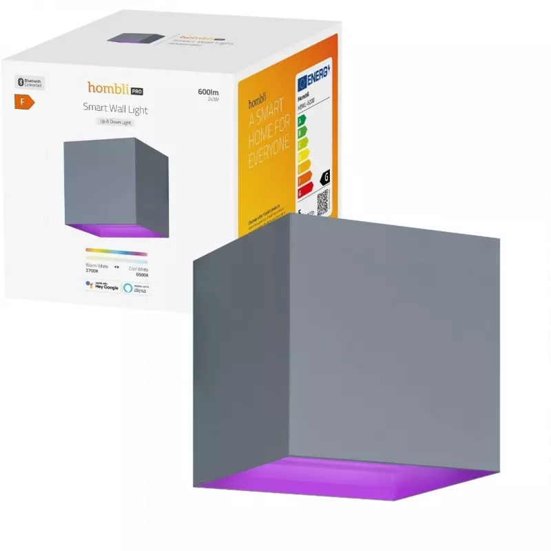 Hombli Smart Outdoor Wall Light, Grey