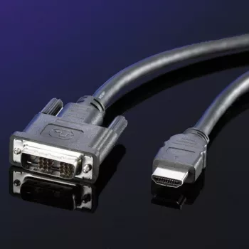 ROLINE Cable DVI (18+1) ST - HDMI ST 1,0m (11.04.5519)