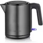 Electric kettle Severin 1 L 2400 W Black Brushed steel