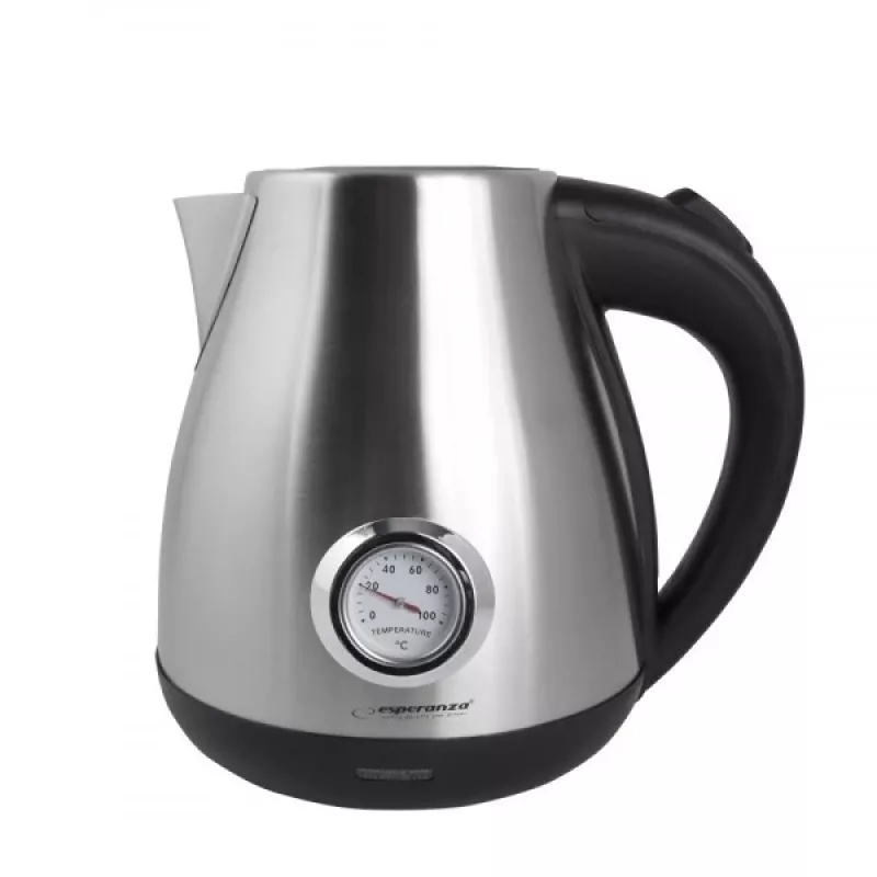 Electric kettle ESPERANZA EKK029 — 1.7 L, 2200 W, stainless steel and black plastic