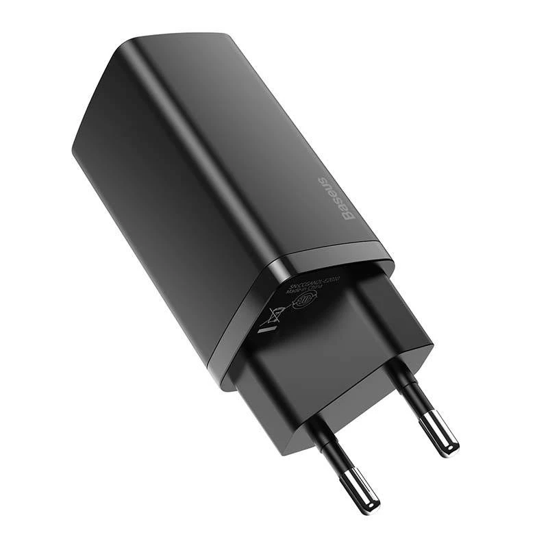 Baseus CCGAN2L-B01 mobile device charger Universal Black AC Fast charging Indoor