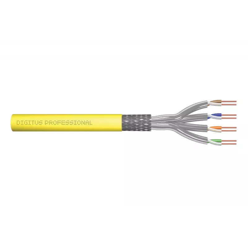 Network Cable Digitus CAT 7A S/FTP installation cable 500 m Yellow
