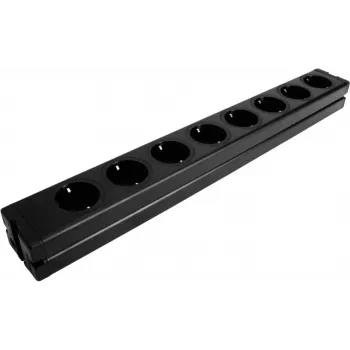 Power strip EUROLITE 30240090 — 8-socket aluminum housing, black