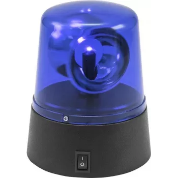 LED mini police light EUROLITE 50603660 blue — USB rechargeable, battery-powered, compact warning beacon