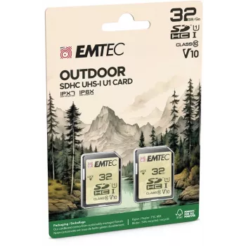 Flash Memory Emtec 32GB UHS-I U1 V10 Outdoor ECMSD32GHCU1ORP
