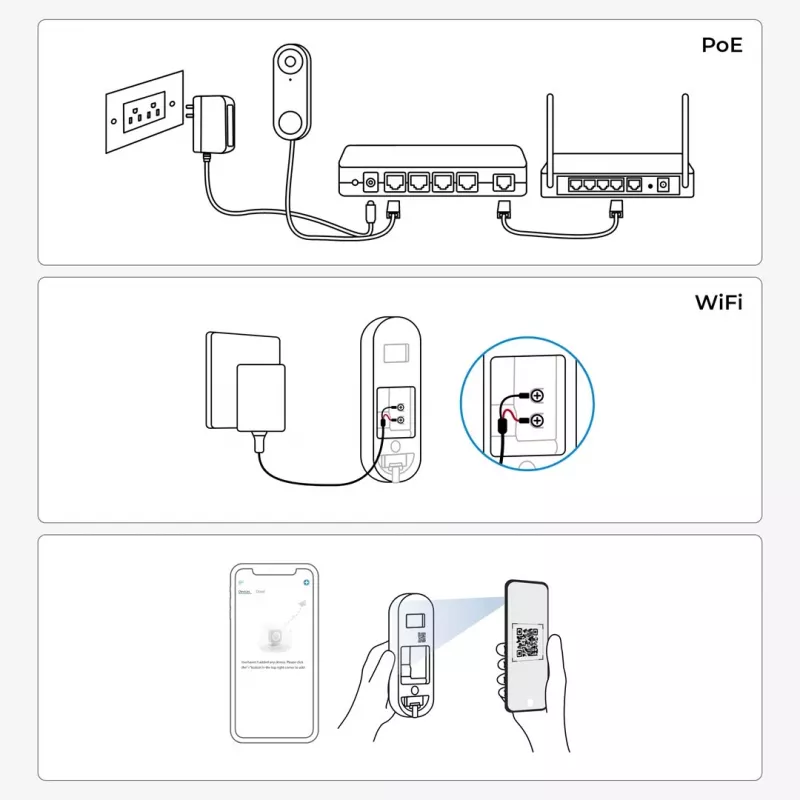 Reolink D340W - 5MP Video Doorbell with Chime, 2.4/5 GHz Wi-Fi, Person Detection, Two-Way Audio, Works with NVRs