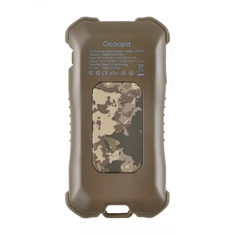 Electric Heater Ocoopa UT3201 Camouflage — Portable Ceramic Space Heater with 10,000 mAh Power Bank and Up to 18h Operation