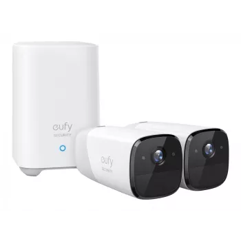Eufy Security, eufyCam 2 Pro Wireless Home Security Camera System, 365-Day Battery Life, HomeKit Compatibility, 2K Resolution, IP67 Weatherproof, Night Vision, 2-Cam Kit, No Monthl