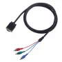 VGA to 3×RCA Cable SBOX VGA-1022 M/M 2 m, male VGA to three RCA composite, 2-meter length