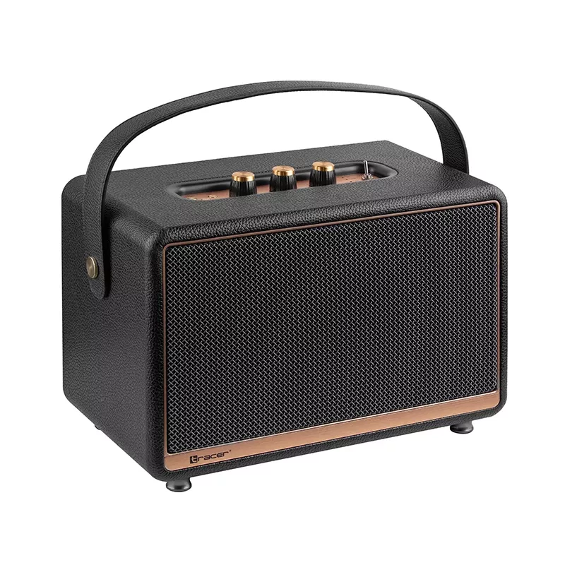 Portable stereo speaker TRACER M45 Black — Bluetooth 5.0, 45 W RMS, FM radio, built-in mic, battery-powered