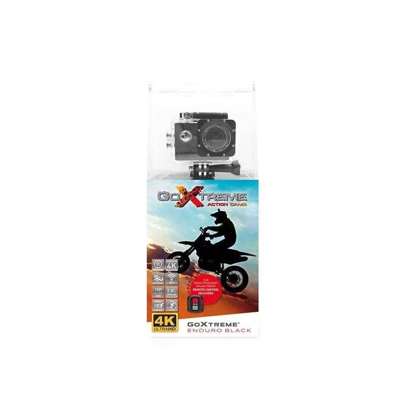 Easypix GoXtreme Enduro Black - Action Camera - mountable - 4K / 30 fps - 8.0 MPix - Wi-Fi - underwater to 30 m - Black