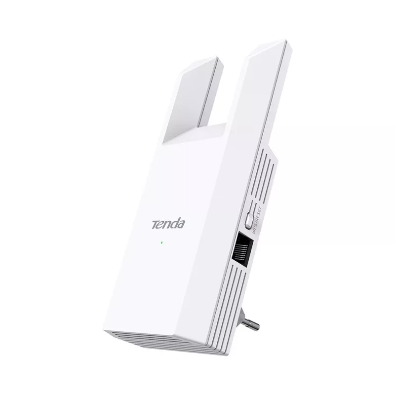 Network repeater TENDA T10 2.4 GHz Wi‑Fi 4, 300 Mbps, 2 external antennas, 1x RJ-45, white