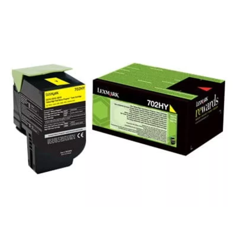 Toner Lexmark Cartridge 702HY Yellow 70C2HY0 3000 pages