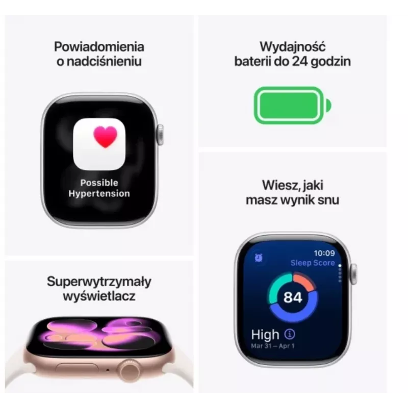 Apple Watch Series 11 GPS 46mm Rose Gold Aluminium Case with Light Blush Sport Band S/M