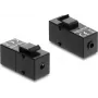 Keystone module DELOCK stereo jack female 3.5 mm 4‑pin to stereo jack female 3.5 mm 4‑pin, black
