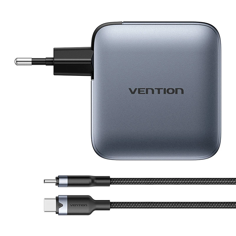 Vention power charger TZ-FETH0-EU 3× USB-C + 1× USB-A 100W, PD up to 30W per C, Input 100–240V