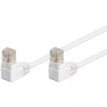 Network cable GOOBAY Cat5e U/UTP white 0.5 m with RJ-45 gold-plated contacts