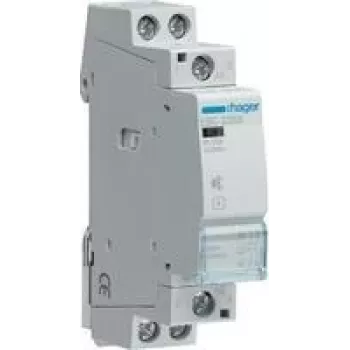 Electrical relay Hager ESC225S, 230 V AC input, 25 A contact current, Grey, 17.85×60×83 mm