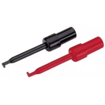 Test probes set Voltcraft 108542, 2 mm plug, CAT I, black and red