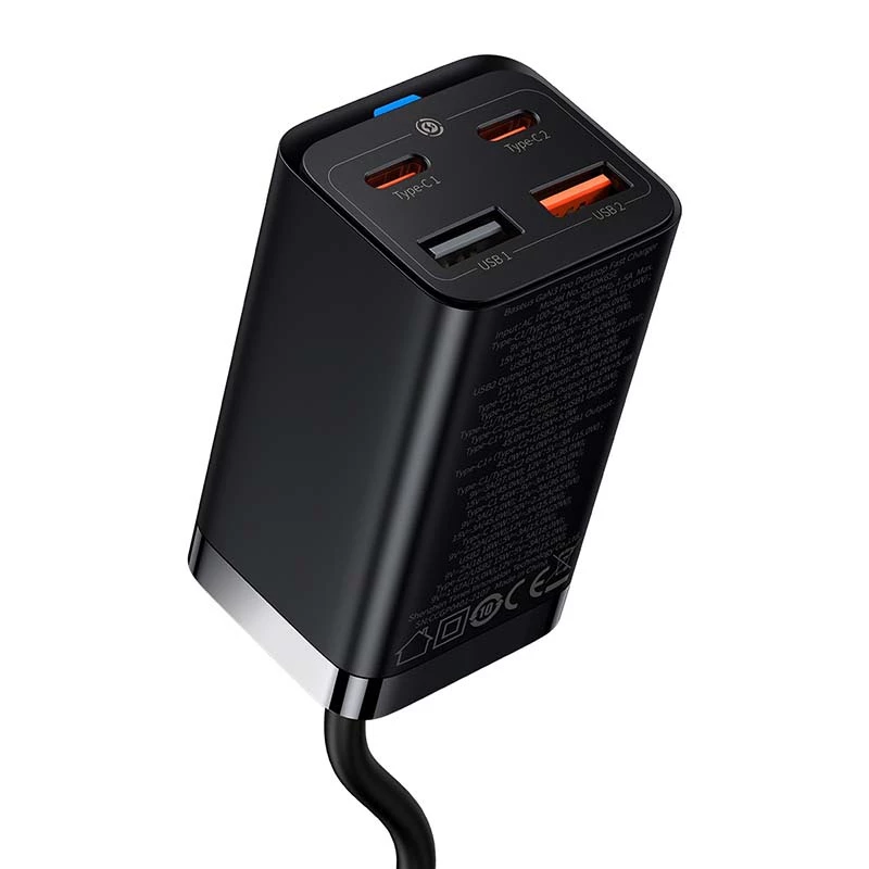 Charger Baseus GaN3 Pro Mobile phone Tablet Black AC Indoor 15V 3A