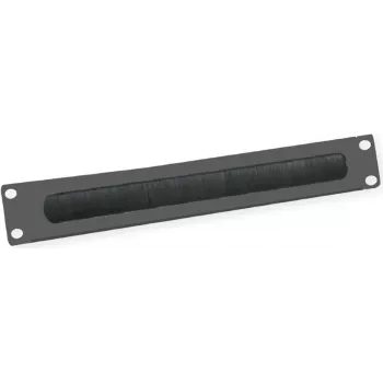 VALUE rack cover with brush for cable entry - RAL 9005 - 2U - 25.4/48.3 cm (10inch/19inch)