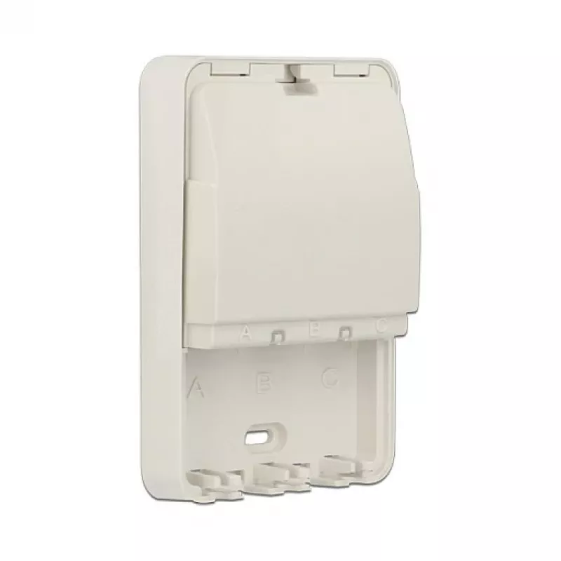 Outlet box DELOCK 86262 wall-mounted junction box, 82×120×31 mm, white