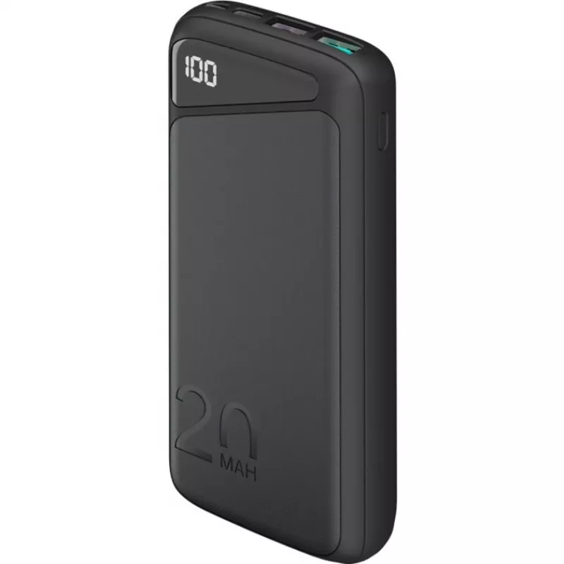 Fast-Charging-Powerbank 20.000 mAh (black, PD, Quick Charge 3.0, Super Charge)