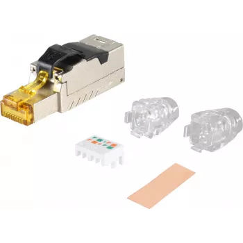 Network connector helos RJ-45 M shielded Cat 8.1 for high-speed Ethernet connections