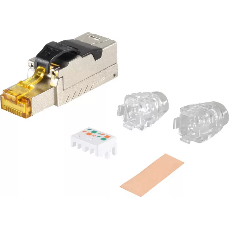 Network connector helos RJ-45 M shielded Cat 8.1 for high-speed Ethernet connections