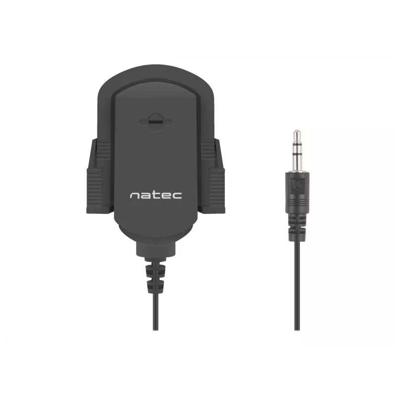 Clip-on microphone NATEC NMI-1352, wired 3.5 mm, sensitivity -58 dB, 50–16000 Hz, 1.8 m cable, 20 g