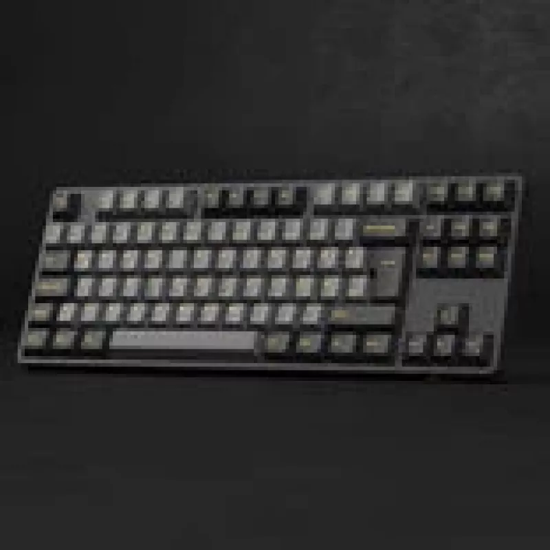 Mechanical gaming keyboard AKKO Black & Gold 5087S, Akko V3 Cream Yellow Pro switches, RGB lighting