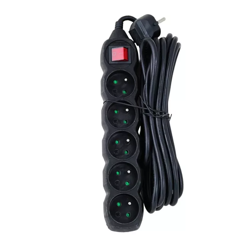 Esperanza ELK216K power extension 5 m 5 AC outlet(s) Indoor Black