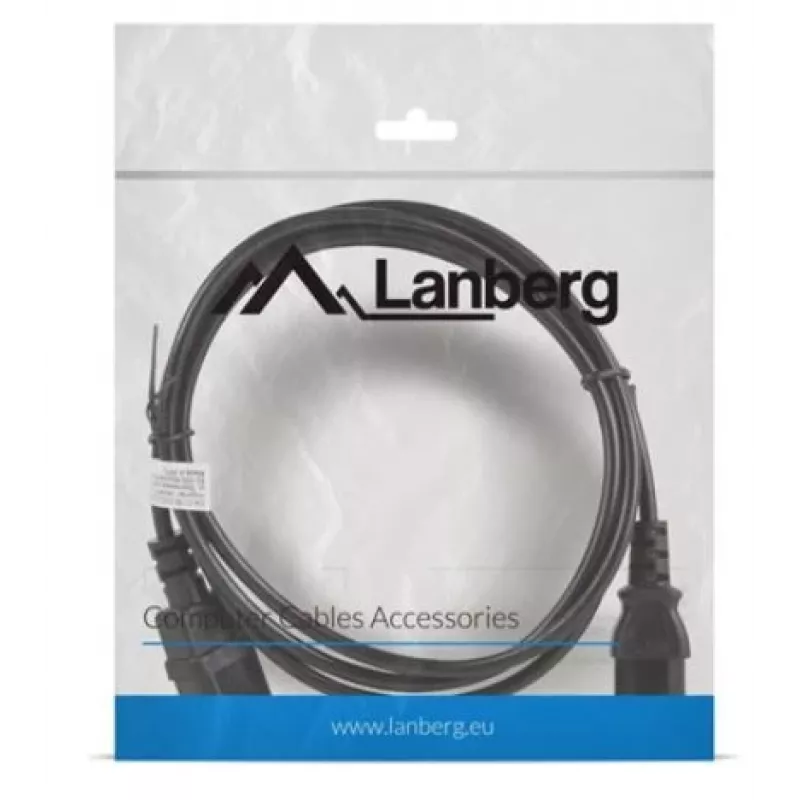 Power Cable Lanberg CA-C13E-10CC-0018-BK Black 1.8m