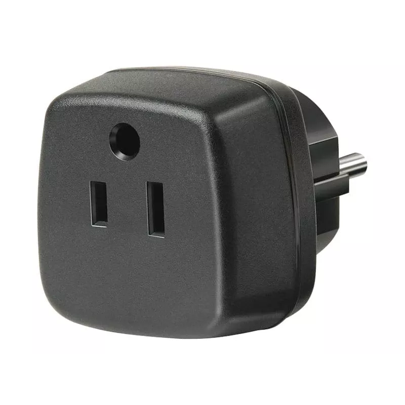 Travel Adapter USA, Japan/Grounded Plug, Socket Adapter black