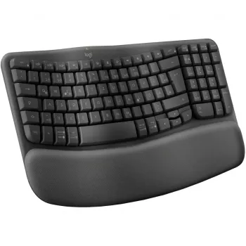 Keyboard Logitech Wave Keys Office RF Wireless + Bluetooth QWERTZ German Graphite