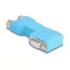 DELOCK D-Sub 9 male/female to M12 5-pin A-coded CAN bus splitter 90° blue