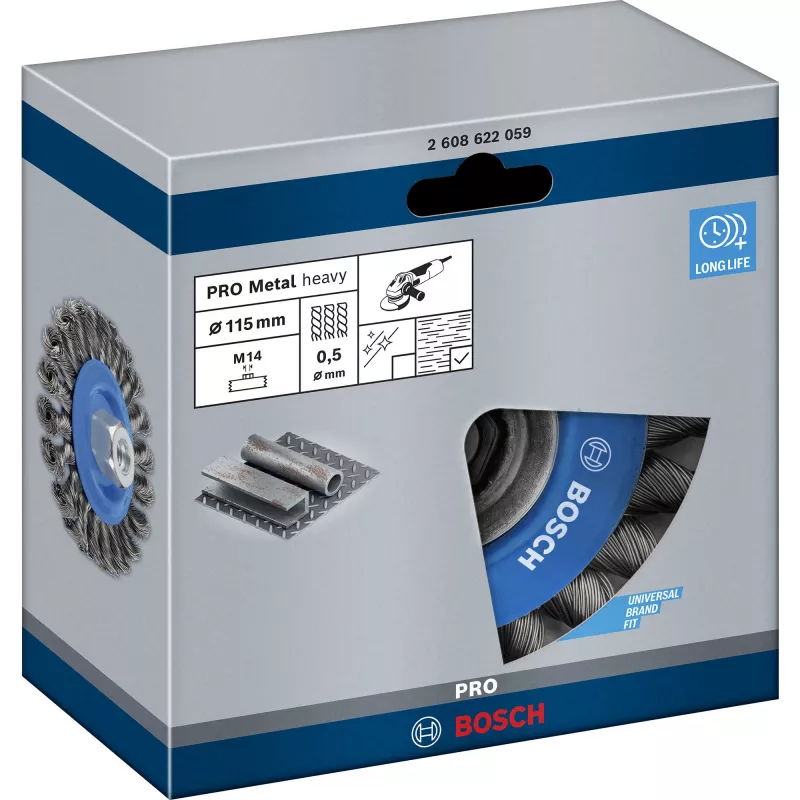 Wire wheel Bosch 2 608 622 059 Diameter 11.5 cm Wire thickness 0.5 mm