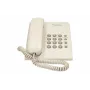 Analog telephone Panasonic KX-TS500PDW — 16 buttons, white, desk/wall mount, 100-entry phonebook