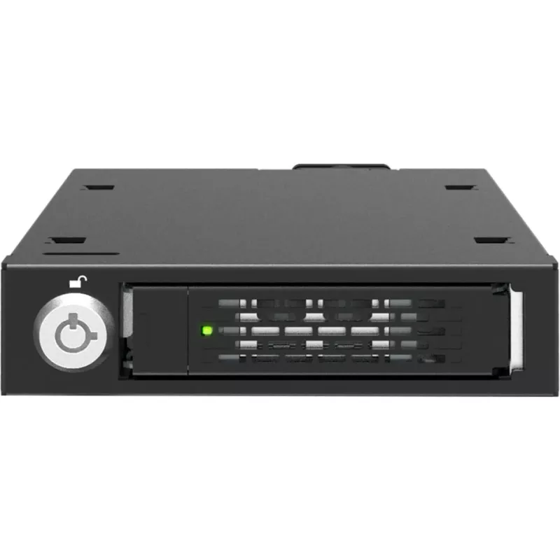 ICY DOCK - ToughArmor - MB601V5K-B - 1-Bay 2.5 U.2/U.3 NVMe SSD PCIe 5.0 Wechselrahmen-Gehäuse für externen 3.5 Laufwerksschacht (1 x MCIO 4i SFF-TA-1