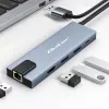 USB-C Hub QOLTEC 53795 5‑in‑1 with 100W PD, 2×USB-A, HDMI 4K, RJ45