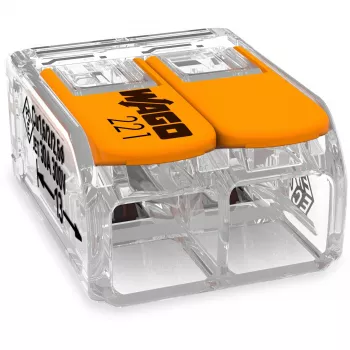 WAGO 221-612 - straight - 450 V - Orange - Transparent - EN 60664