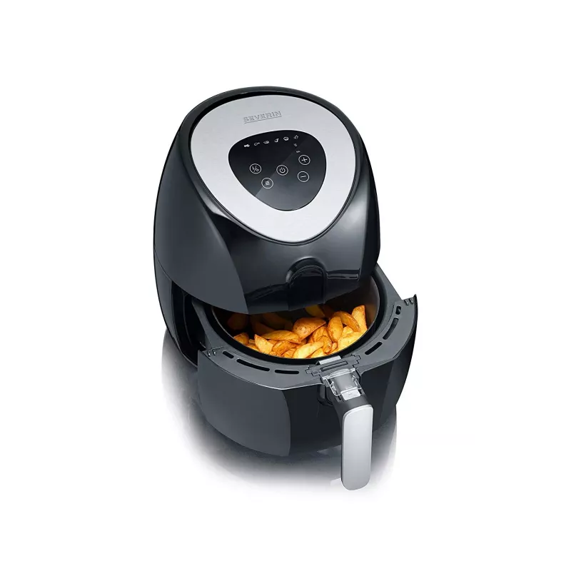 Severin 2430 Single 3.2 L Stand-alone 1500 W Hot air fryer Black, Stainless steel