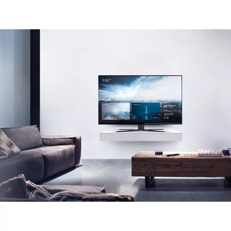 One For All desktop stand Base TV Holder SOLID – Suitable for all TV types of 32 to 65- LCD/LED/Plasma/OLED/QLED TVs – swivel (90°) tilt (15°) - Height Adjustable – VESA 60