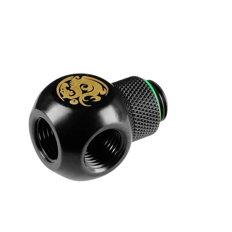 Metal quick-release fitting BitsPower BP-MBQR-C for computer liquid cooling, brass, black